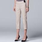 Women's Simply Vera Vera Wang Seamed Twill Capri, Size: Medium, Silver