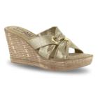 Tuscany By Easy Street Solaro Women's Wedge Sandals, Size: 7.5 Wide, Gold
