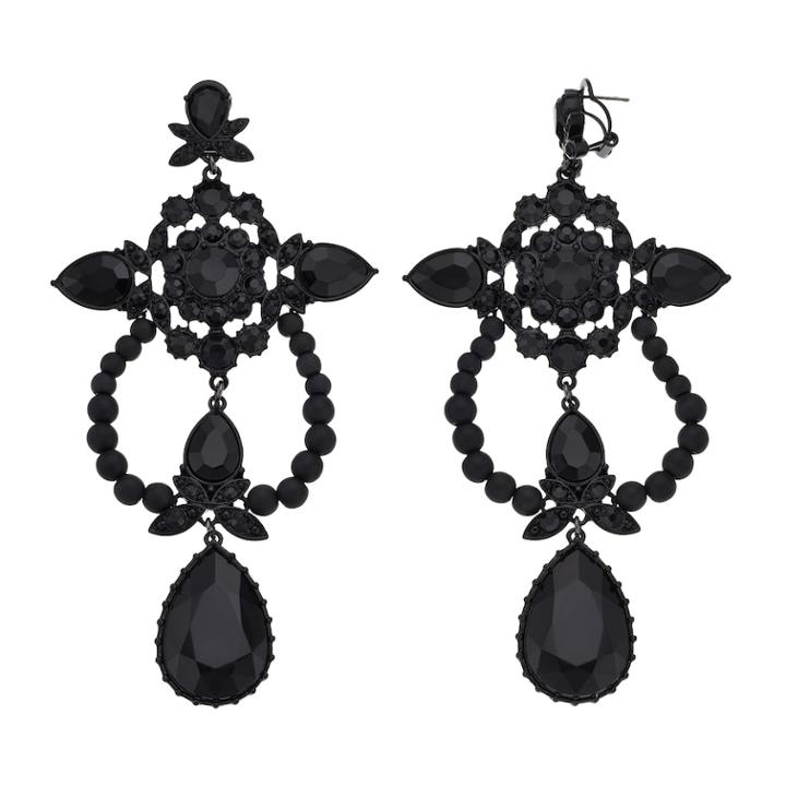 Simply Vera Vera Wang 10th Anniversary Beaded Nickel Free Drop Earrings, Women's, Black
