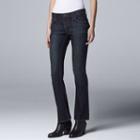 Petite Simply Vera Vera Wang Modern Fit Bootcut Jeans, Women's, Size: 2 Petite, Dark Blue