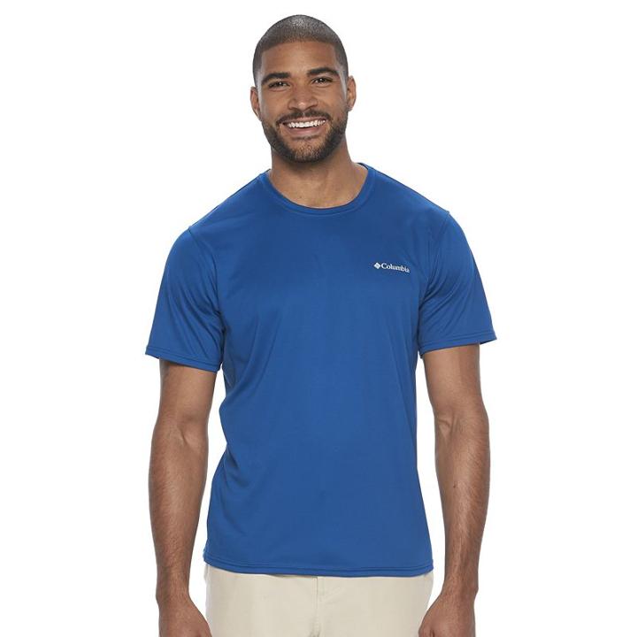 Men's Columbia Cool Coil Classic-fit Crewneck Tee, Size: Large, Turquoise/blue (turq/aqua)