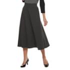 Women's Dana Buchman Pull-on Midi Skirt, Size: Medium, Dark Grey
