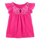Girls 4-12 Oshkosh B'gosh&reg; Pink Embroidered Top, Size: 5