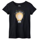 Girls 4-6x Kid President Make Something Awesome Lightbulb Graphic Tee, Size: Xs, Black