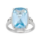 Sterling Silver Lab-created Aquamarine Ring, Women's, Size: 8, Blue