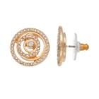 Dana Buchman Circle Button Stud Earrings, Women's, Gold