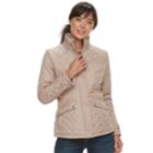 Women's Weathercast Quilted Stretchy Jacket, Size: Large, White