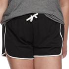 Juniors' Plus Size So&reg; Slubbed Dolphin-hem Shorts, Teens, Size: 1xl, Black