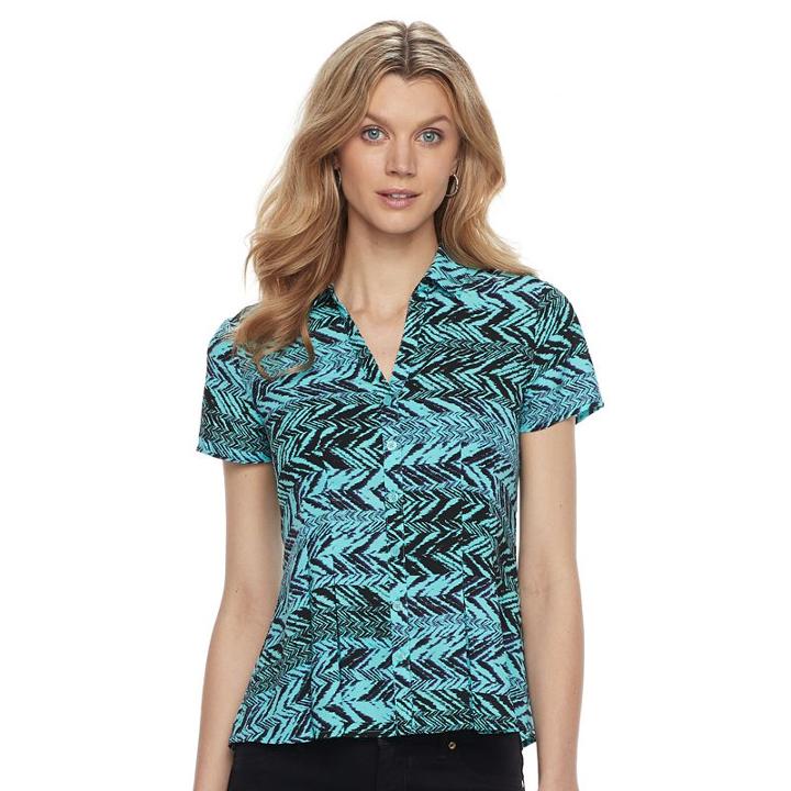 Petite Dana Buchman Release-pleat Blouse, Women's, Size: L Petite, Med Beige