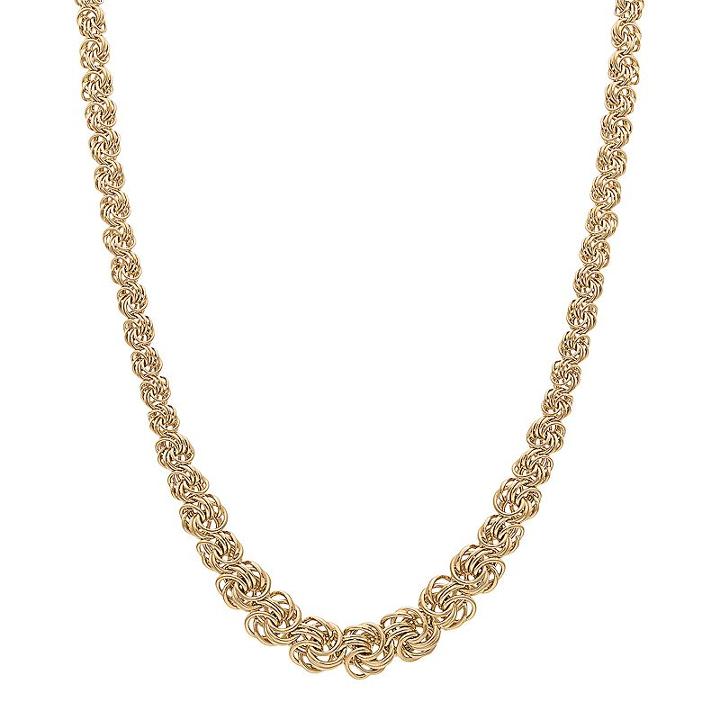 14k Gold Over Silver Rosetta Necklace, Women's, Size: 17, Yellow