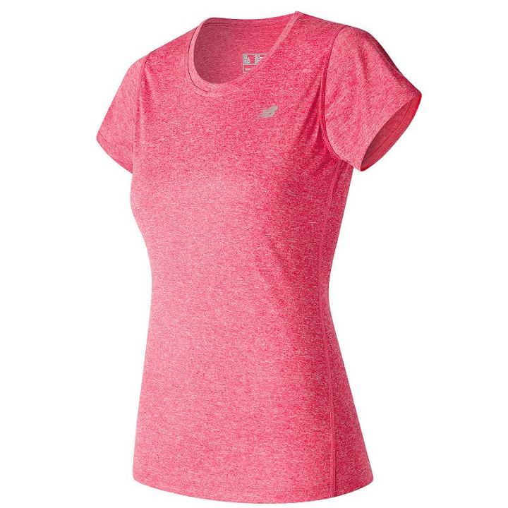 Women's New Balance Heathered Crewneck Workout Tee, Size: Large, Yellow