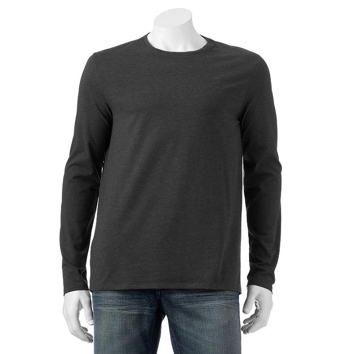 Big & Tall Apt. 9&reg; Modern-fit Core Solid Tee, Men's, Size: Xxl Tall, Dark Grey