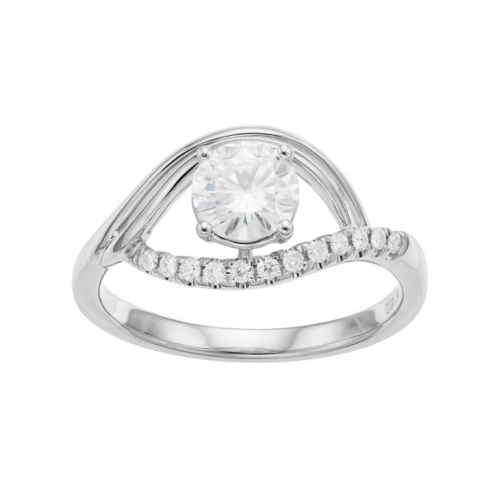 Forever Brilliant 14k White Gold 9/10 Carat T.w. Lab-created Moissanite Ring, Women's, Size: 7