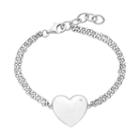 Boston Bay Diamonds Sterling Silver Diamond Accent Heart Bracelet, Women's, Size: 6, White