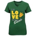 Girls 7-16 Oregon Ducks In Love Tee, Girl's, Size: L(14), Green