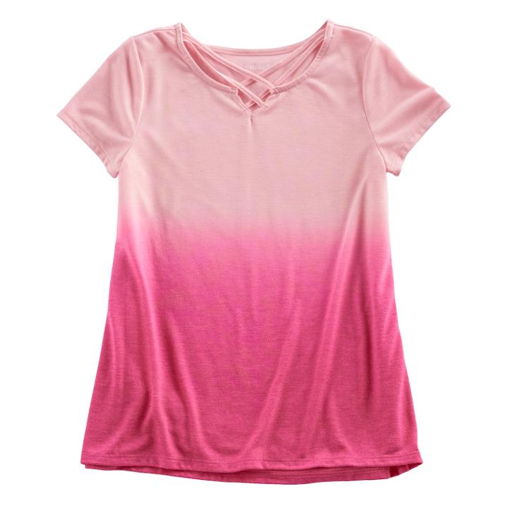 Girls 7-16 & Plus Size Mudd&reg; Cage Front Tee, Size: 7-8, Med Pink