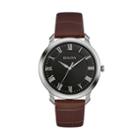 Bulova Men's Classic Leather Watch - 96a184, Brown