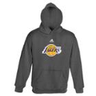 Boys 4-7 Adidas Los Angeles Lakers Fleece Hoodie, Men's, Size: Medium, Grey (charcoal)