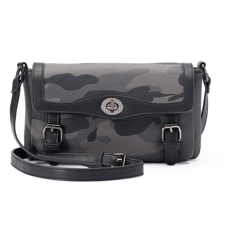 Mellow World Brandy Camouflage Crossbody Bag, Women's, Black