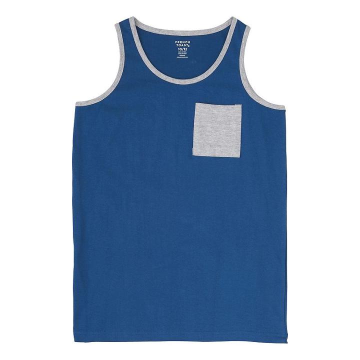 Boys 8-20 French Toast Pocket Tank, Boy's, Size: Medium, Med Blue