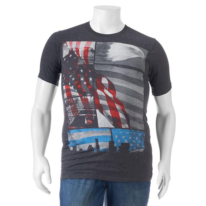 Big & Tall Apt. 9&reg; We The People Flag Tee, Men's, Size: L Tall, Black