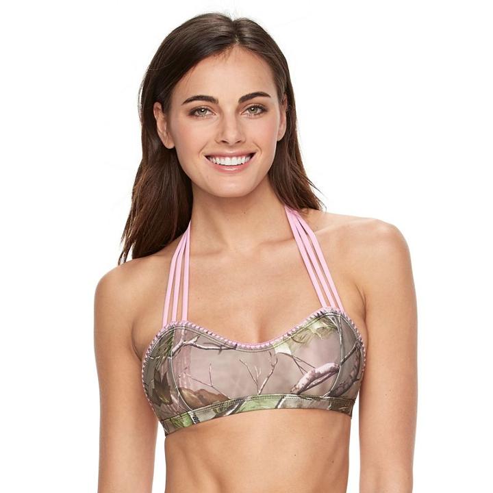 Juniors' Realtree Camouflage Bikini Top, Size: Xl, Brown