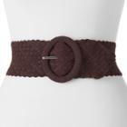 Women's Apt. 9&reg; Basket Weave Stretch Belt, Size: 1x-2x, Dark Brown