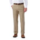 Men's Haggar Flat-front Expandable Waist Stretch Jeans, Size: 36x32, Med Beige