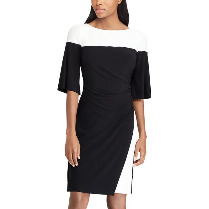 Women's Chaps Colorblock Sheath Dress, Size: Medium, Natural