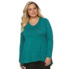 Plus Size Apt. 9&reg; Essential Tee, Women's, Size: 1xl, Turquoise/blue (turq/aqua)