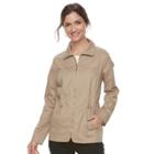 Women's Croft & Barrow&reg; Full-zip Utility Jacket, Size: Large, Med Grey