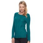 Women's Dana Buchman Mixed-stitch Textured Sweater, Size: Xl, Med Green