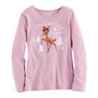 Disney's Bambi Girls 4-7 Velvet & Glitter Graphic Tee By Jumping Beans&reg;, Size: 6, Light Pink