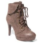 2 Lips Too Too Lonni Women's High Heel Ankle Boots, Size: 7, Brown