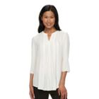 Women's Croft & Barrow&reg; Pleated Crepe Tunic, Size: Small, White