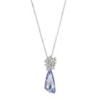 Brilliance Lavender Comet Pendant Necklace With Swarovski Crystals, Women's, Purple