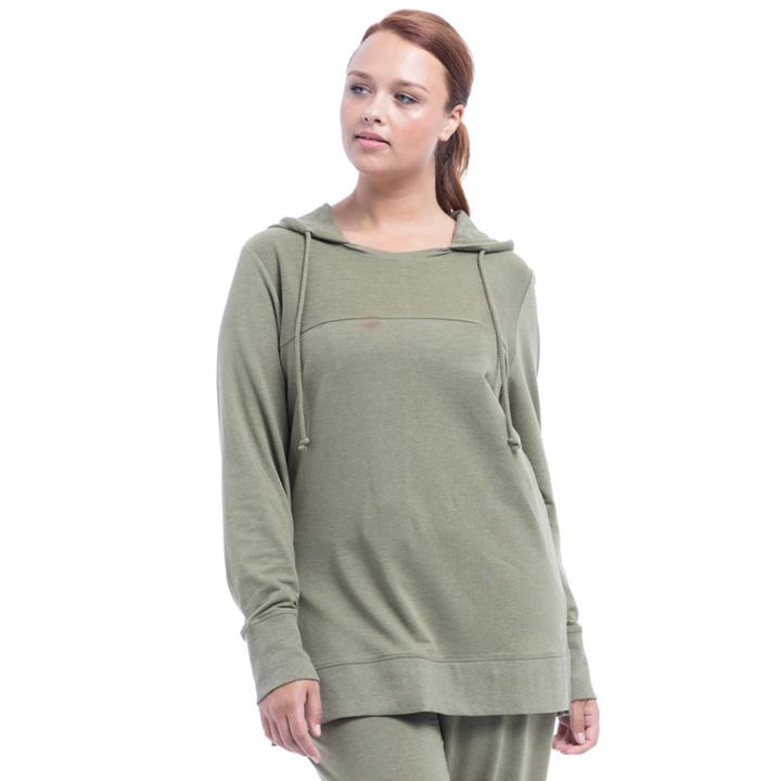 Plus Size Balance Collection Piper Poncho Hoodie, Women's, Size: 1xl, Dark Green