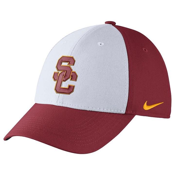 Men's Nike Usc Trojans Dri-fit Flex-fit Cap, Usc White