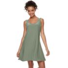 Juniors' Mudd&reg; Back Crisscross Dress, Teens, Size: Large, Med Green