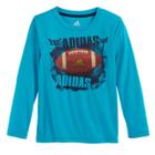 Boys 4-7x Adidas Climalite Football Tee, Size: 5, Turquoise/blue (turq/aqua)