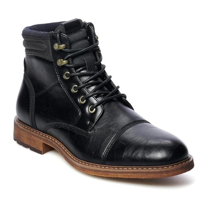 Sonoma Goods For Life&trade; Sheldon Men's Ankle Boots, Size: 12, Black