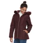 Women's D.e.t.a.i.l.s Hooded Quilted Jacket, Size: Medium, Red