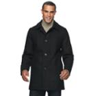 Big & Tall Ike Behar Seville Classic-fit Wool-blend Top Coat, Men's, Size: L Tall, Black