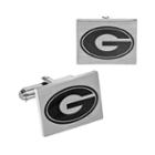 Fiora Stainless Steel Georgia Bulldogs Team Logo Cuff Links, Men's, Multicolor