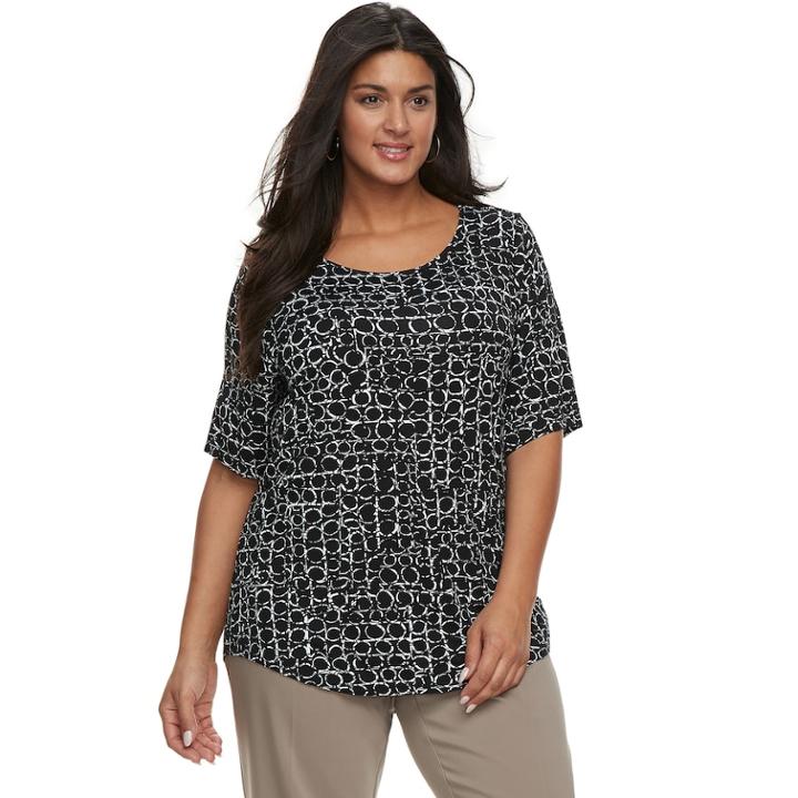 Plus Size Apt. 9&reg; Essential Scoopneck Tee, Women's, Size: 4xl, Oxford