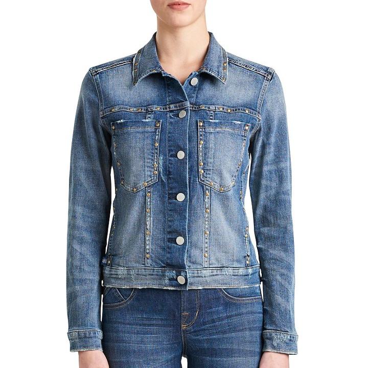 Women's Rock & Republic&reg; Faded Jean Jacket, Size: Medium, Dark Blue