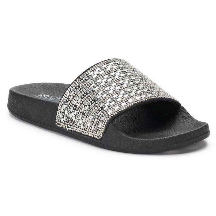 Women's Skechers Cali Summer Rush Glitz Sandals, Size: 9, Grey (charcoal)