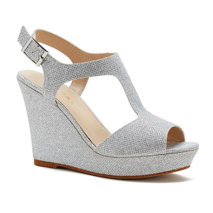 Rampage Candelas Women's Wedge Sandals, Girl's, Size: 5.5, Silver