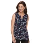 Women's Croft & Barrow&reg; Sleeveless Henley Shirt, Size: Xxl, Blue