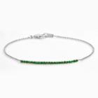 Sophie Miller Sterling Silver Simulated Emerald Bar Link Bracelet, Women's, Size: 7